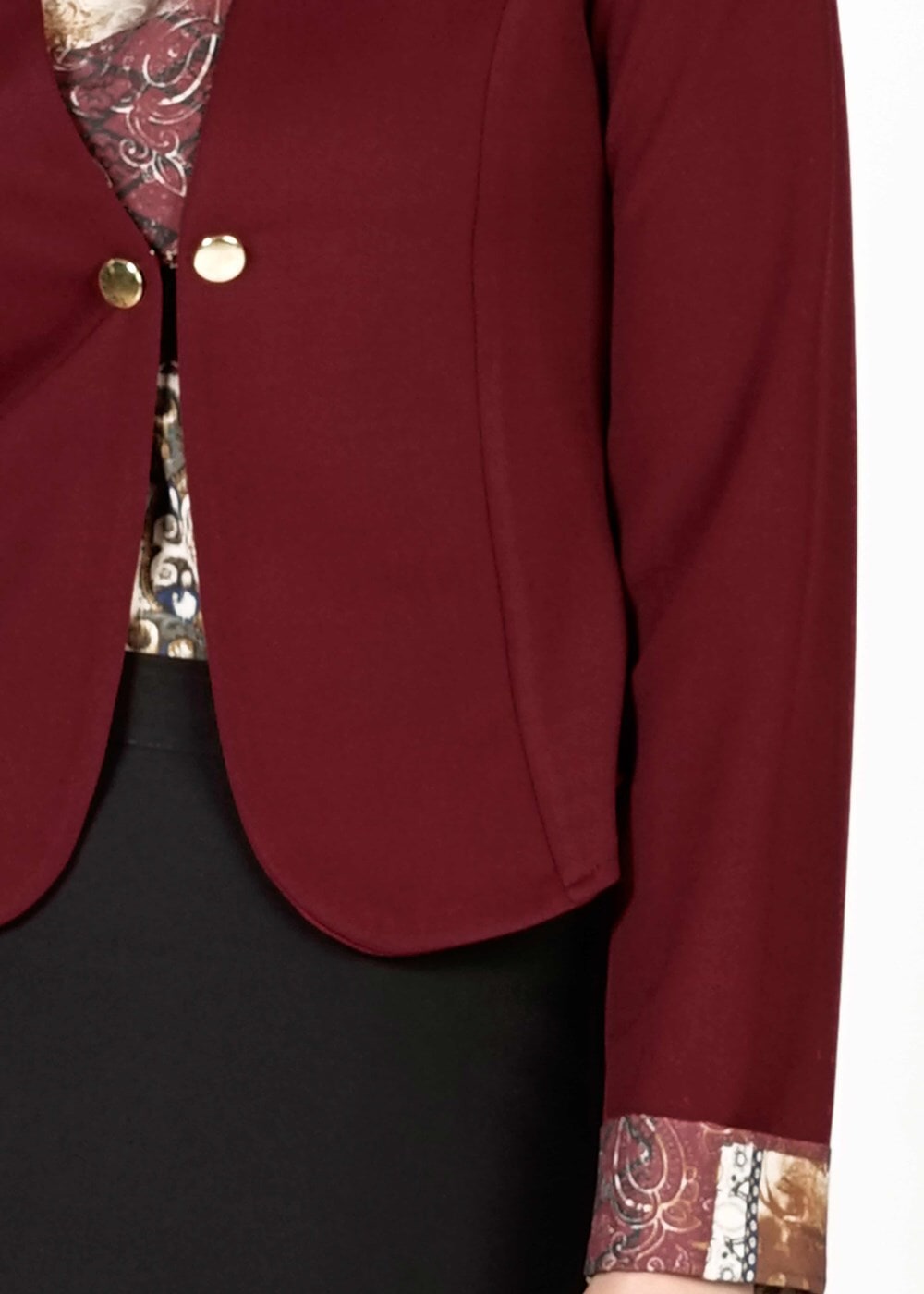 Tesettür giyim BORDO 6585 CEKET & BLUZ