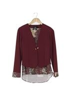 Tesettür giyim BORDO 6585 CEKET & BLUZ