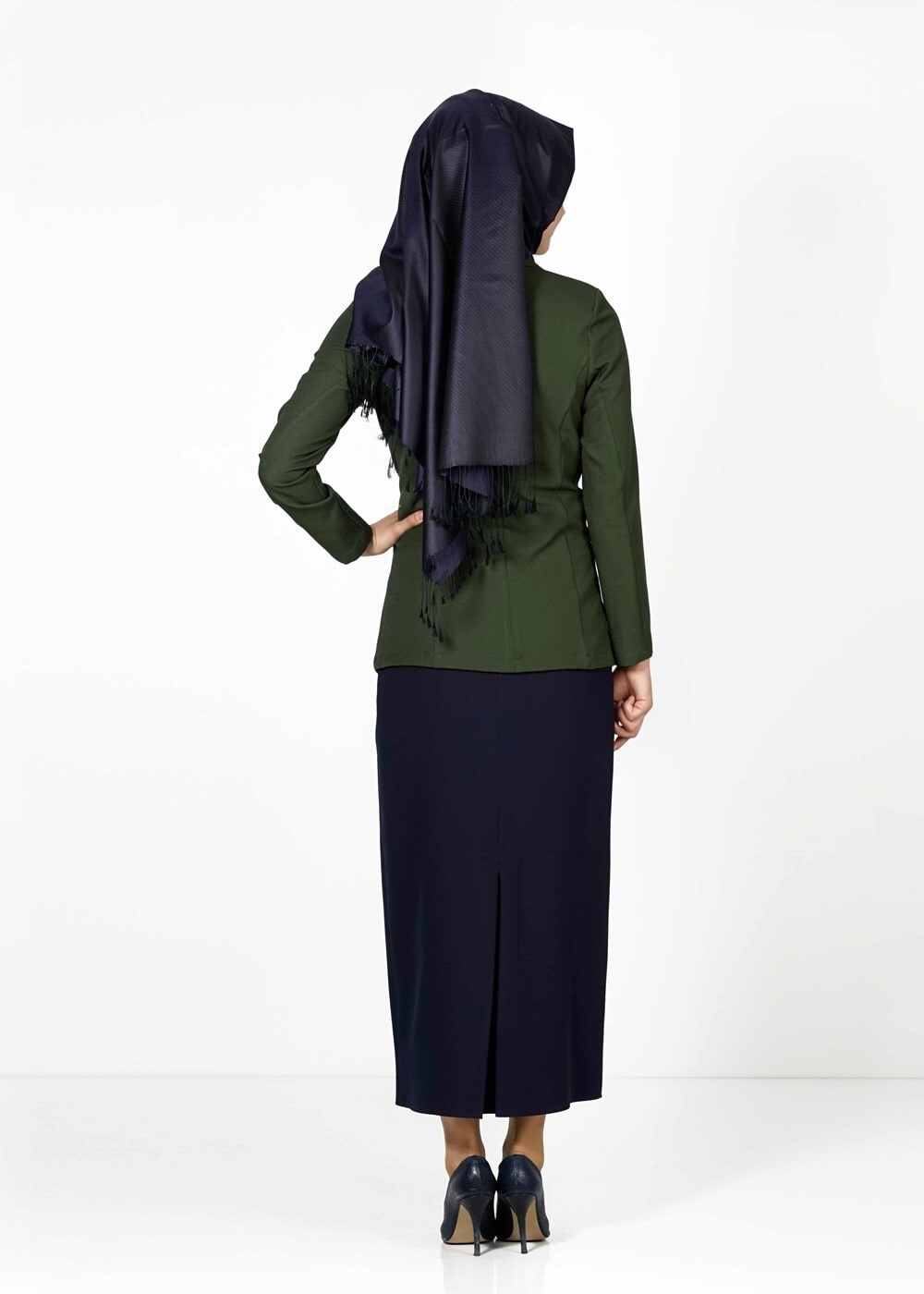 Tesettür giyim HAKİ 6594 CEKET