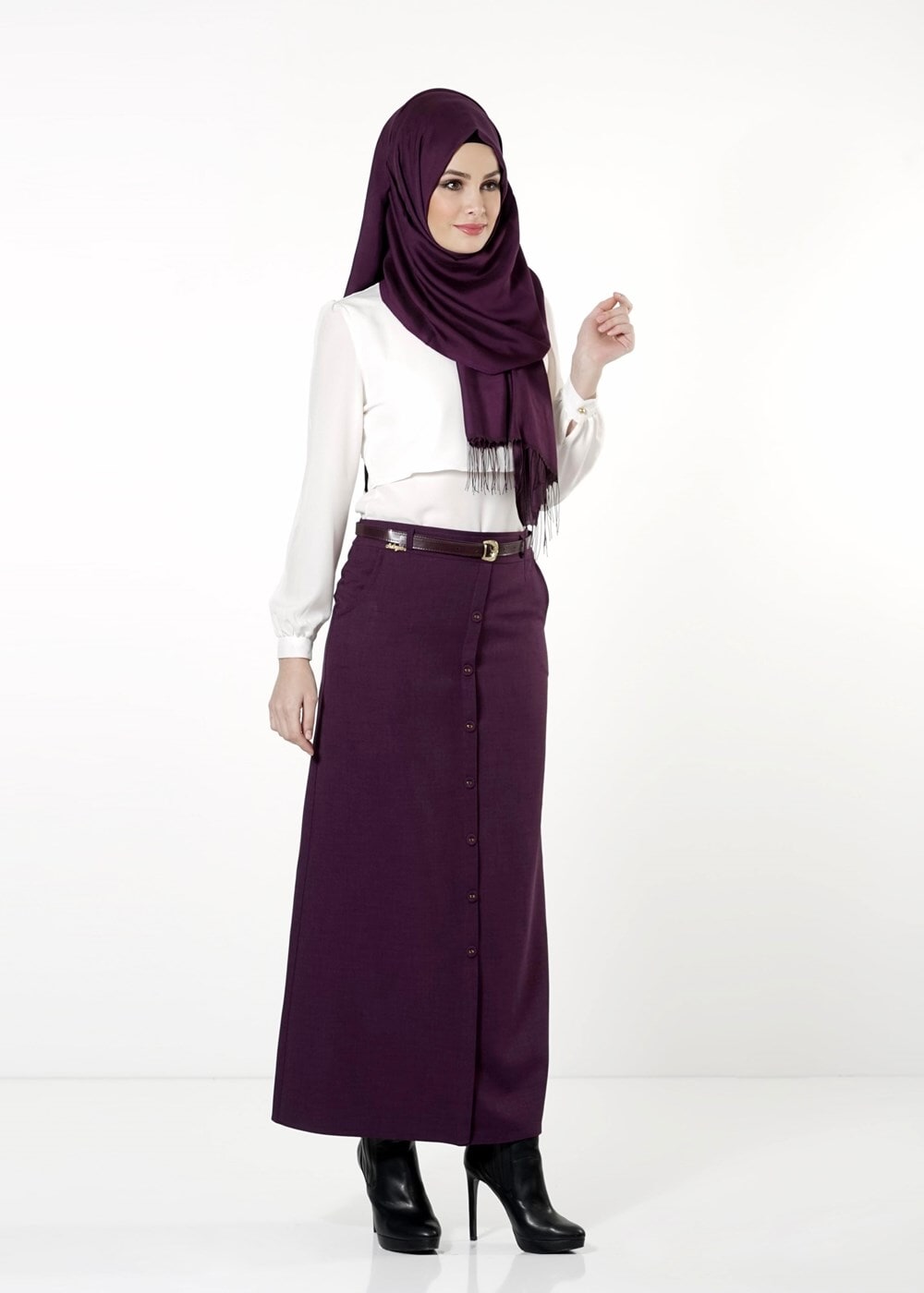 Tesettür giyim MOR 394 ETEK