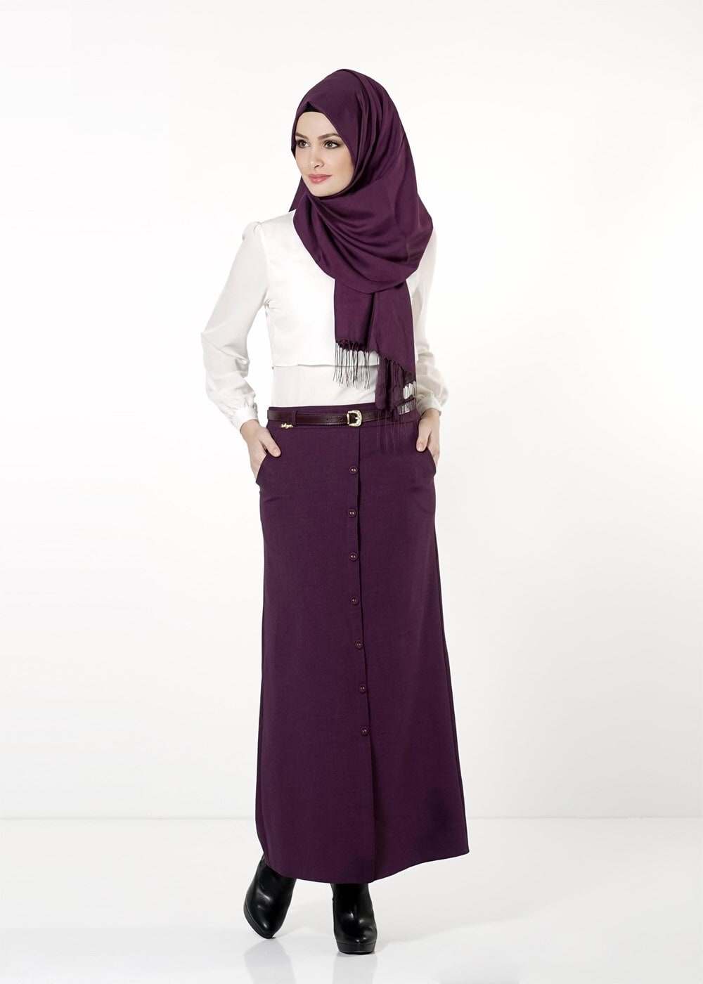 Tesettür giyim MOR 394 ETEK