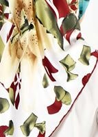 Tesettür giyim BEYAZ T 27615 Çiçek Desenli Eşarp