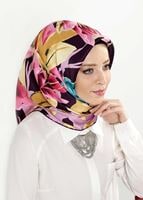 Tesettür giyim MOR T 27615 Çiçek Desenli Eşarp