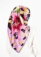 Tesettür giyim MOR T 27615 Çiçek Desenli Eşarp