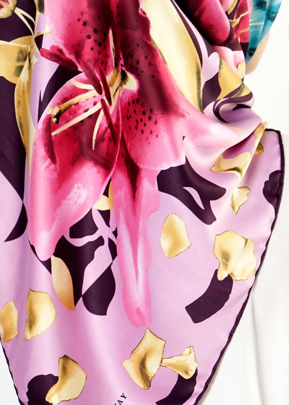 Tesettür giyim MOR T 27615 Çiçek Desenli Eşarp