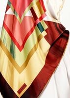 Tesettür giyim BORDO T 27618 Geometrik Desenli Eşarp