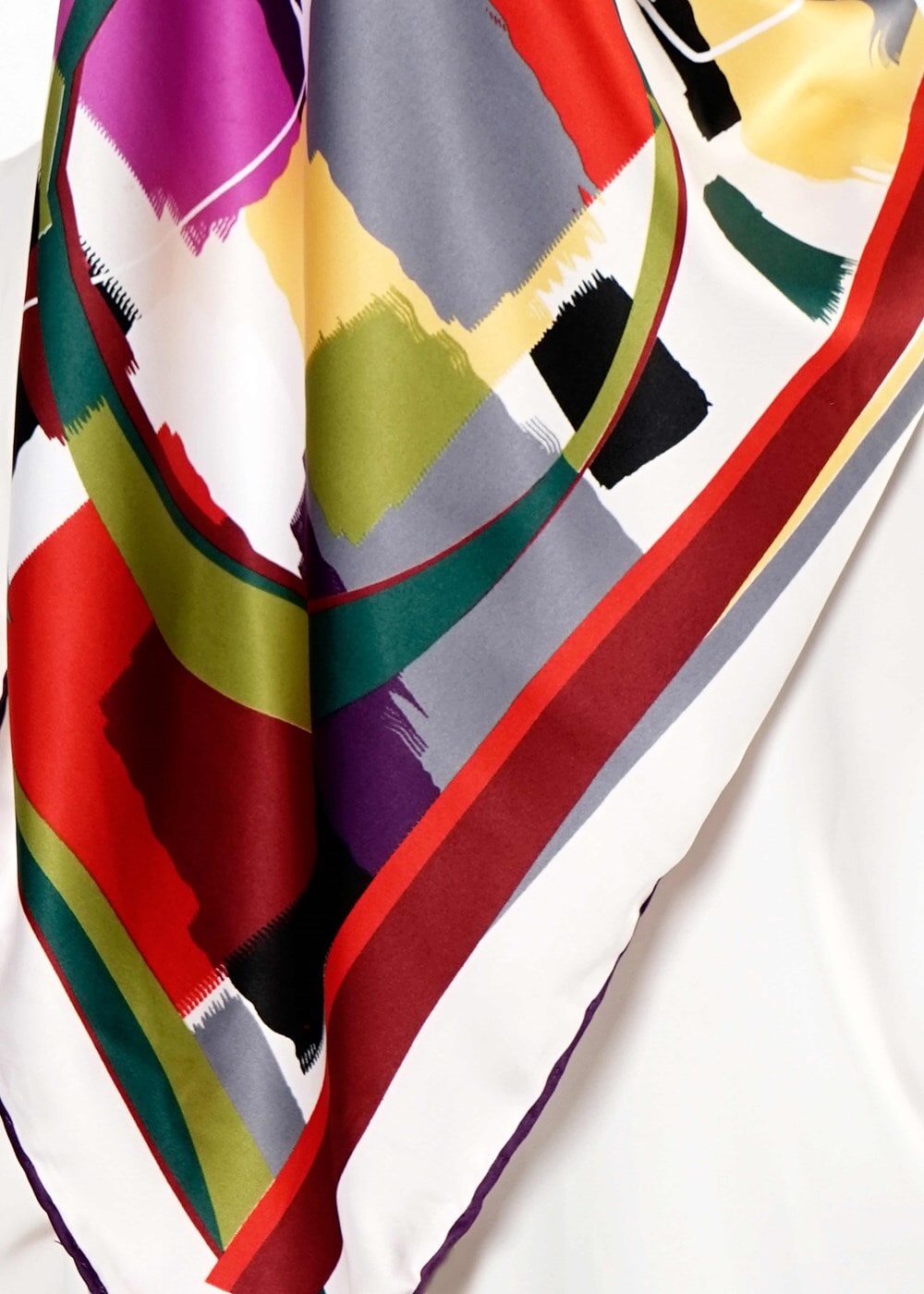 Tesettür giyim KREM T 27619 Geometrik Desen Eşarp