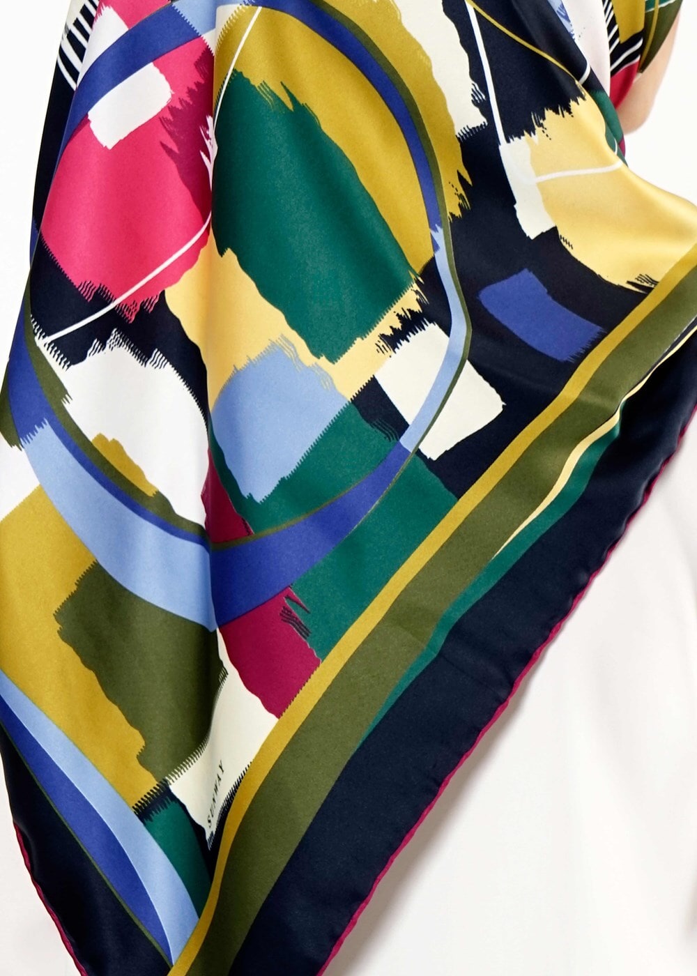 Tesettür giyim LACİVERT T 27619 Geometrik Desen Eşarp