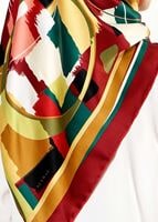 Tesettür giyim BORDO T 27619 Geometrik Desen Eşarp