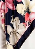 Tesettür giyim LACİVERT T 27620 Çicek Desenli Eşarp