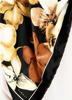 Tesettür giyim SİYAH T 27620 Çicek Desenli Eşarp