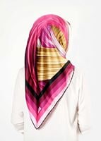 Tesettür giyim FUŞYA T 27623 Karışık Desenli Eşarp