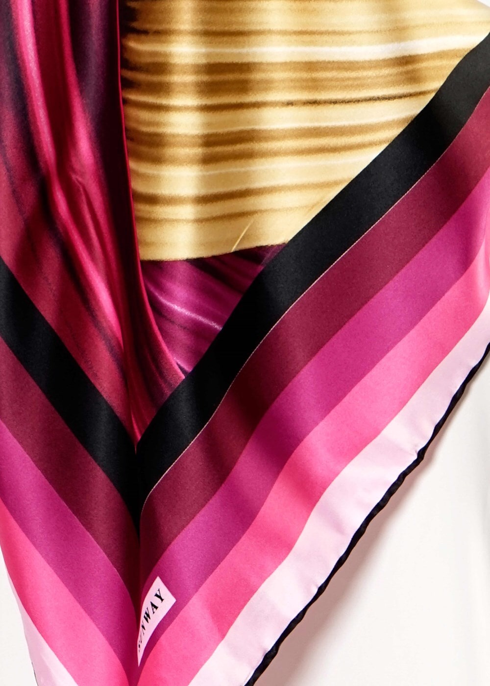 Tesettür giyim FUŞYA T 27623 Karışık Desenli Eşarp