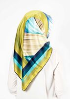 Tesettür giyim YEŞİL T 27623 Karışık Desenli Eşarp