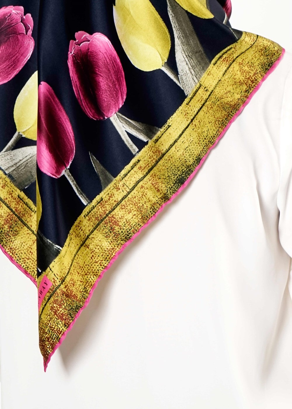 Vêtements hijab BLEU MARINE T 27624 Lale Desenli Eşarp