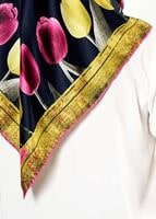 Vêtements hijab BLEU MARINE T 27624 Lale Desenli Eşarp