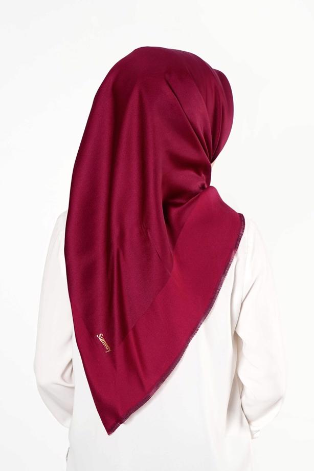 Vêtements hijab ROUGE BORDEAUX T 27628 Düz Renk Eşarp - TRENDTESETTÜR