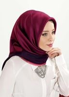 Tesettür giyim FUŞYA T 27628 Düz Renk Eşarp