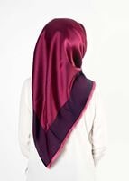 Tesettür giyim FUŞYA T 27628 Düz Renk Eşarp