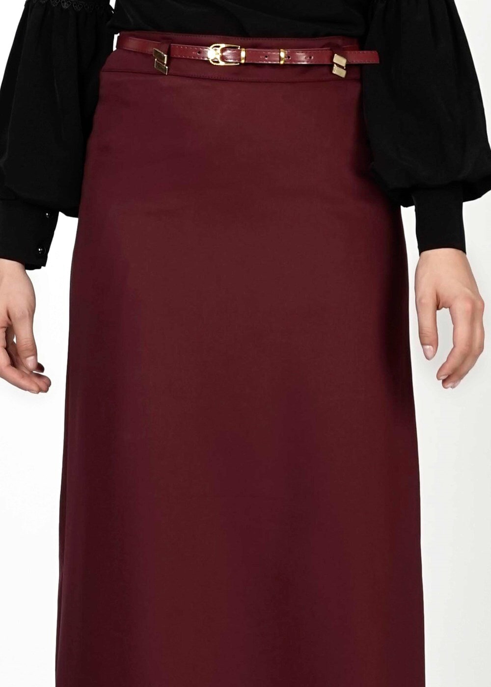 Tesettür giyim BORDO 1246 ETEK