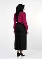 Hijab clothing BLACK STUDDED STRAIGHT CUT SKIRT 1251 