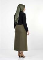 Vêtements hijab KAKI JUPE DROITE À CLOUTÉE 1251 