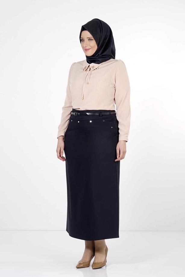 Tesettür giyim LACİVERT 1251 ETEK - TRENDTESETTÜR