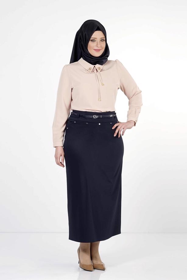 Tesettür giyim LACİVERT 1251 ETEK - TRENDTESETTÜR