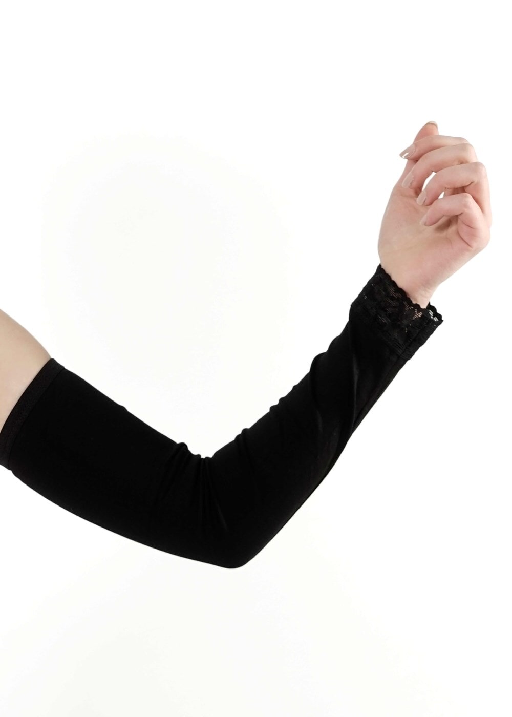 Hijab clothing BLACK LACED ARM SLEEVES 30055 