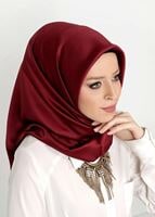 Tesettür giyim BORDO T 27600 Düz Renkli Eşarp