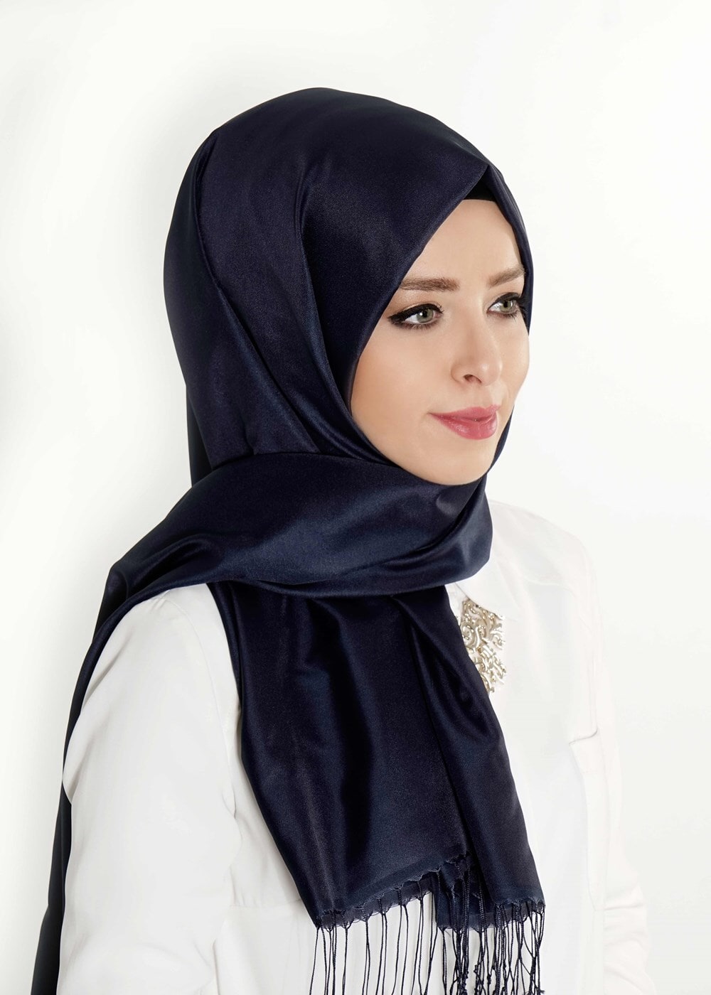 Vêtements hijab BLEU MARINE T 28013 Polo İpeksi Şal