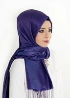 Tesettür giyim LACİVERT T 28013 Polo İpeksi Şal