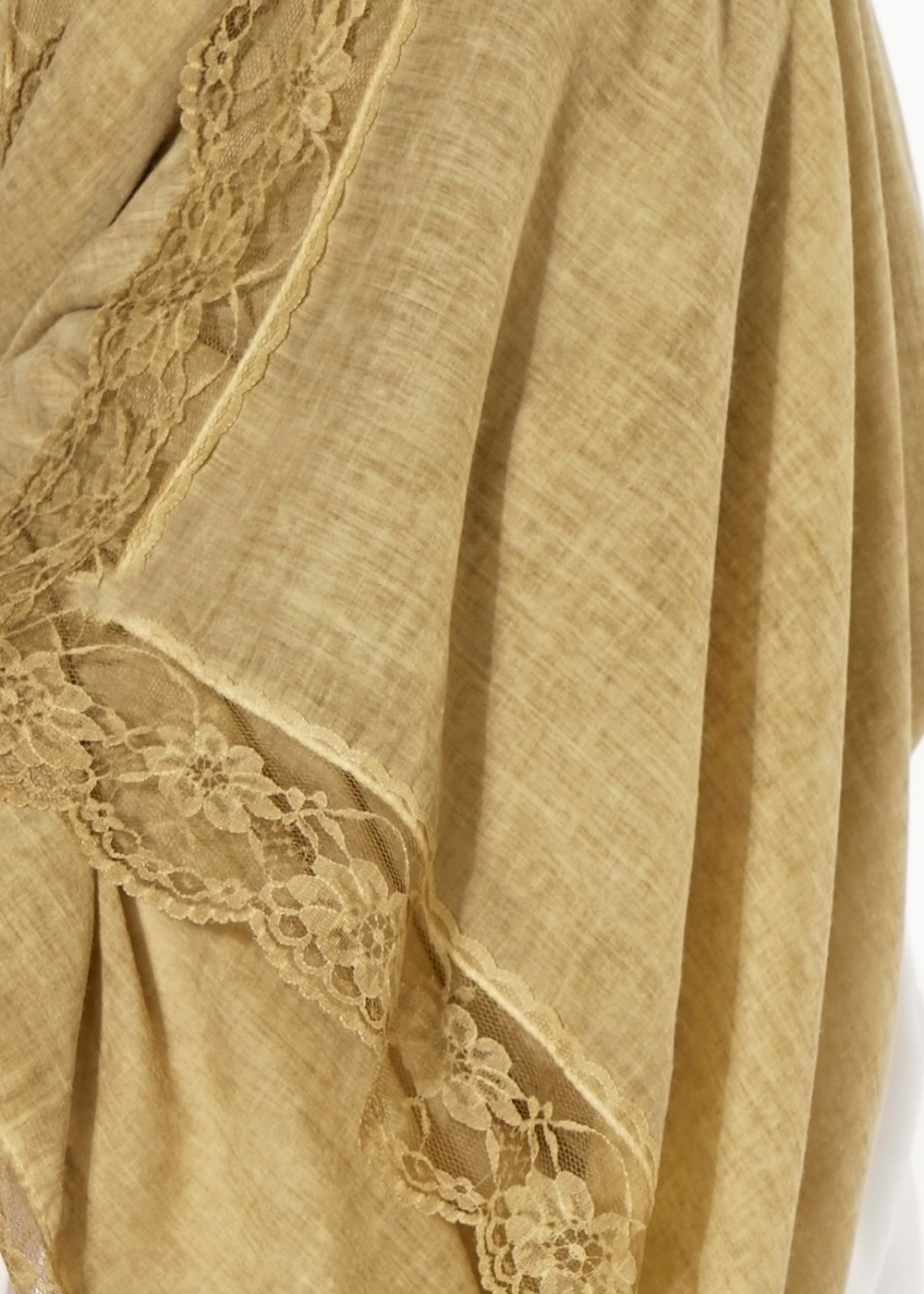 Tesettür giyim ALTIN T 7505-1 Koton Dantel Şal