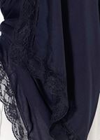 Tesettür giyim LACİVERT T 7505-1 Koton Dantel Şal