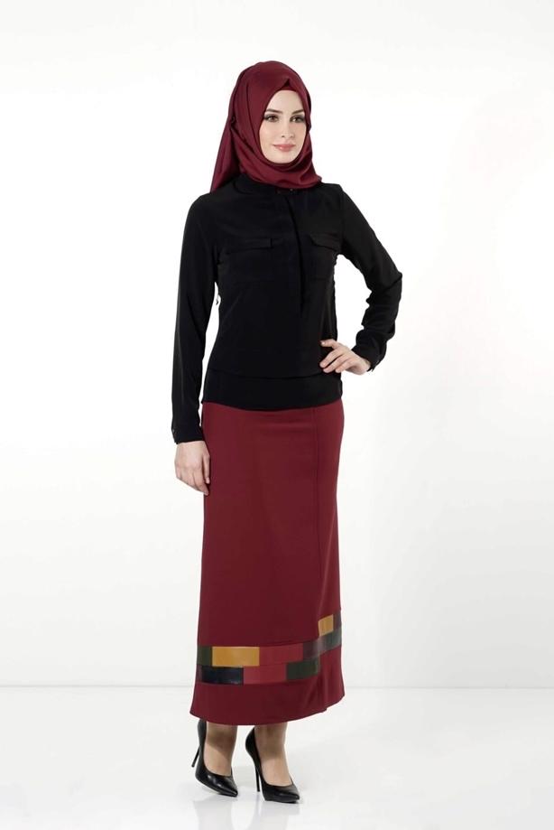 Vêtements hijab  HIDDEN BUTTONED BLOUSE 8638 - TRENDTESETTÜR