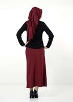 Vêtements hijab NOIR CHEMISIER À BOUTONNÉ 8638 