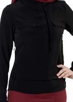 Vêtements hijab NOIR CHEMISIER À BOUTONNÉ 8638 