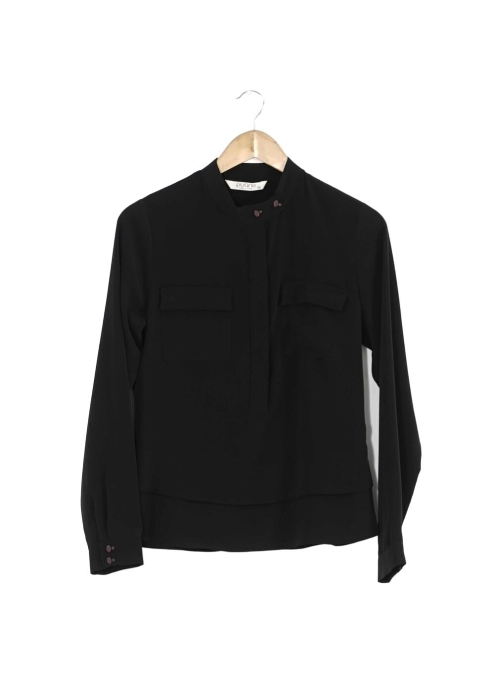 Vêtements hijab NOIR CHEMISIER À BOUTONNÉ 8638 