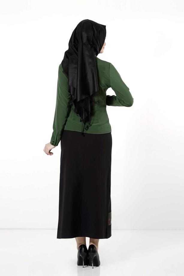 Vêtements hijab  HIDDEN BUTTONED BLOUSE 8638 - TRENDTESETTÜR