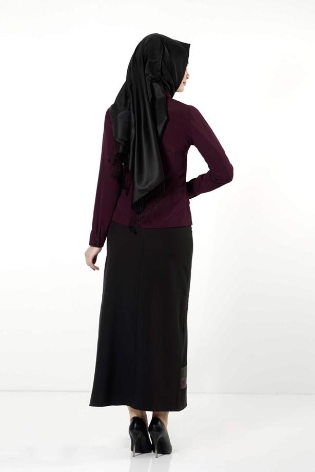 Vêtements hijab  HIDDEN BUTTONED BLOUSE 8638 - TRENDTESETTÜR