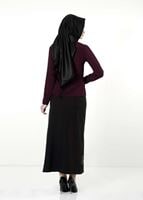 Vêtements hijab ROUGE BORDEAUX CHEMISIER À BOUTONNÉ 8638 