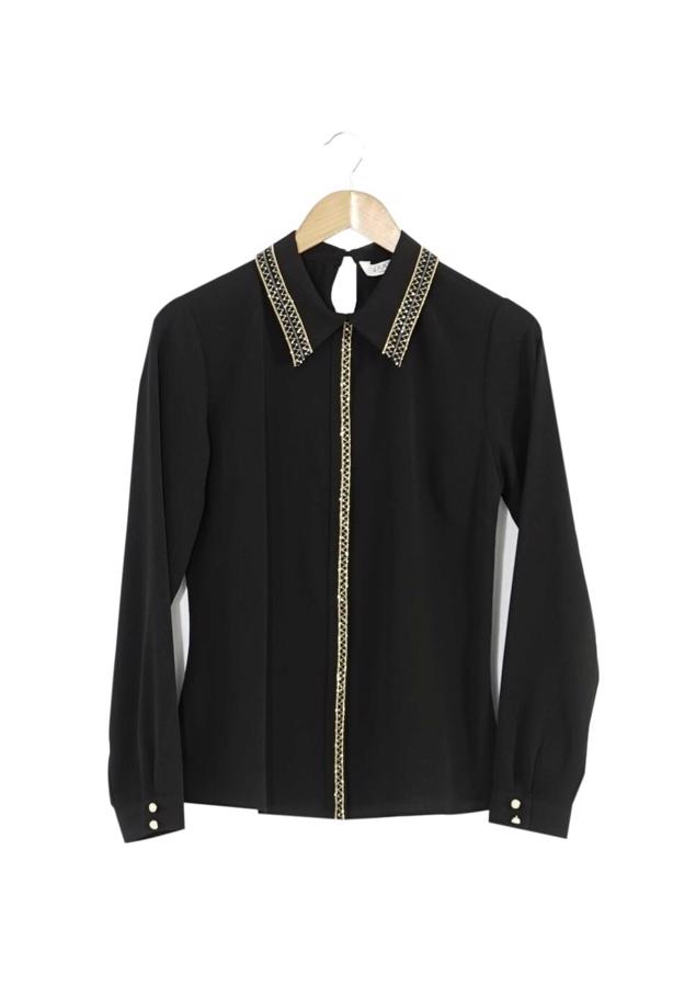 Vêtements hijab  EMBELLISHED BLOUSE 8653  - TRENDTESETTÜR