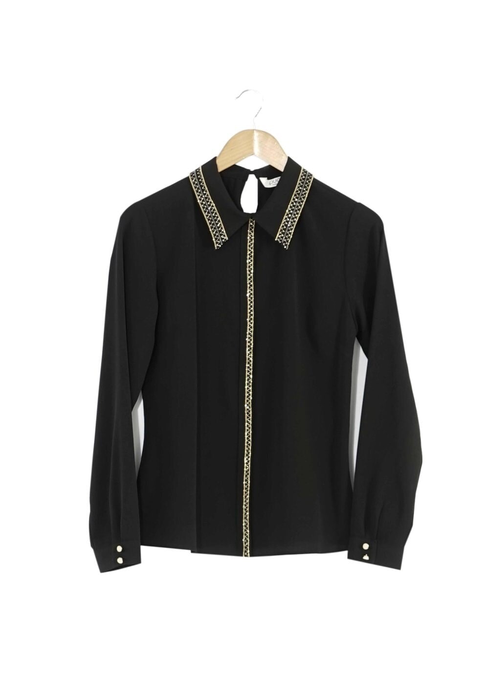 Vêtements hijab NOIR CHEMISIER À EMBELLI 8653 