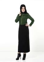 Vêtements hijab VERT CHEMISIER À EMBELLI 8653 