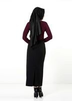 Vêtements hijab ROUGE BORDEAUX CHEMISIER À EMBELLI 8653 
