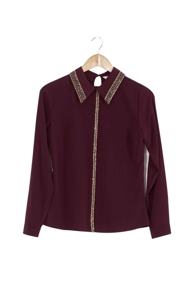 Vêtements hijab  EMBELLISHED BLOUSE 8653  - TRENDTESETTÜR