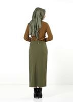 Vêtements hijab JAUNE CHEMISIER À EMBELLI 8653 