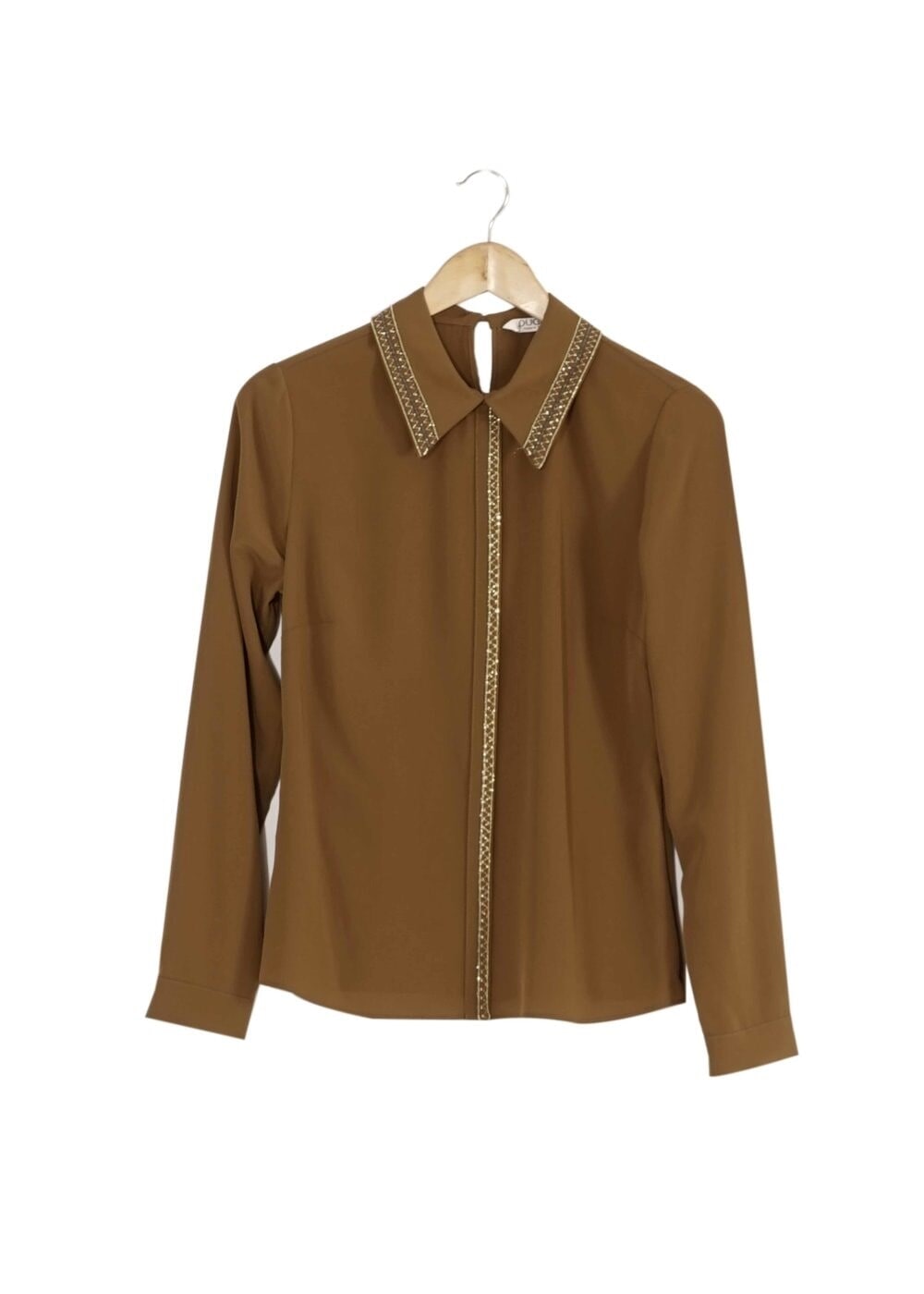 Vêtements hijab JAUNE CHEMISIER À EMBELLI 8653 