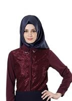 Vêtements hijab ROUGE BORDEAUX CHEMISIER EN DENTELLE 8655 