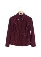 Vêtements hijab ROUGE BORDEAUX CHEMISIER EN DENTELLE 8655 